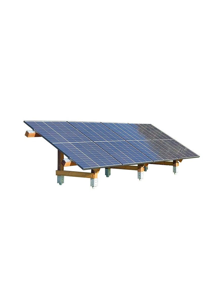 Structure au sol en bois support panneaux photovoltaïques - MODULAND CSR+