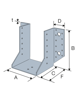 Sabot à ailes extérieures acier galvanisé - SIMPSON SAE / SAEL